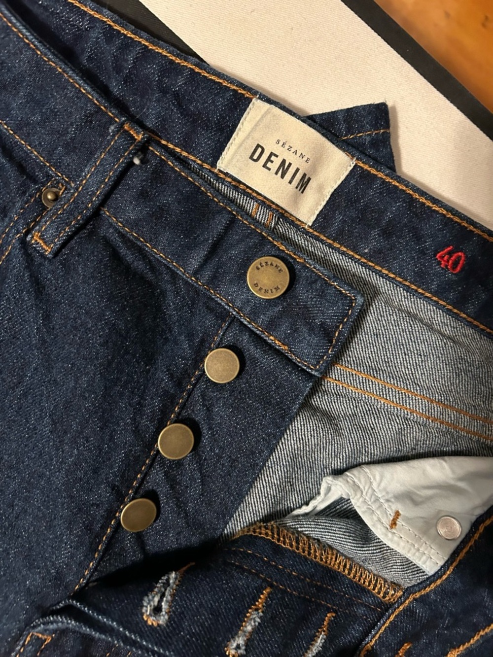 Sezane Le Brut Indigo - Size 8